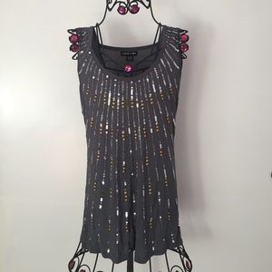 Crown of Hearts Sparkle Tank Size XL
