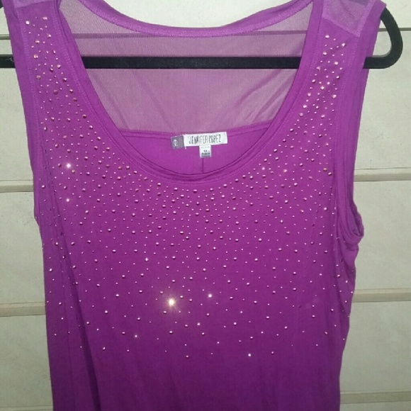 Purple tank with gold gems.