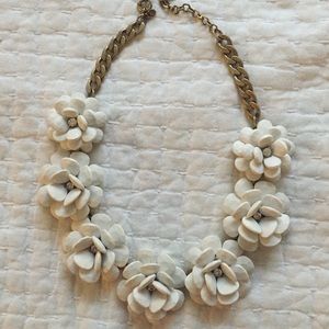 J.Crew white floral necklace