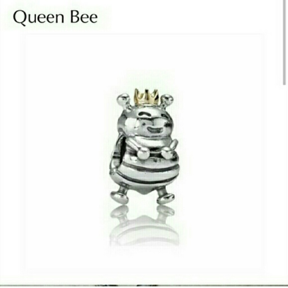 Queen bee 14k gold crown pandora charm