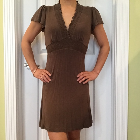 Brown Jersey Dress by BCBGMAXAZRIA