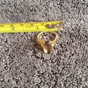 Smokey Quartz and 14K gold ring.