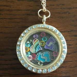 SALE-Locket with 3 Charms