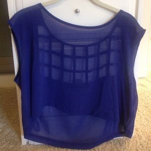 blue crop top