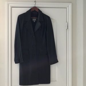 Vintage Xargo London Black Leather Coat