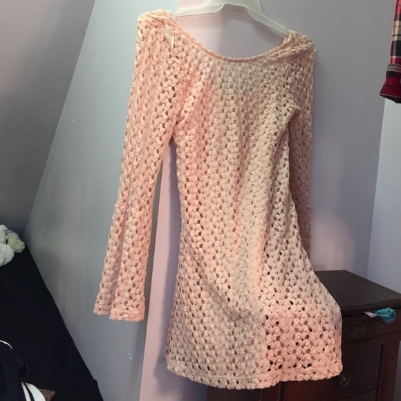Crocheted dress. Low back.