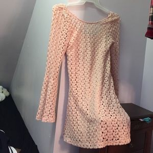 Crocheted dress. Low back.