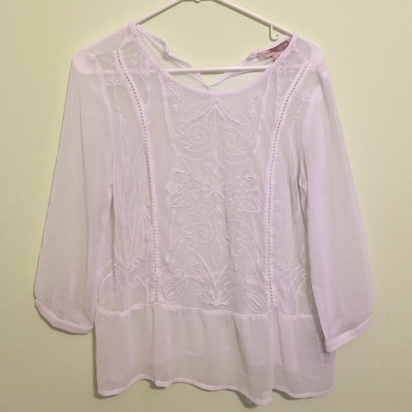 Sheer Forever 21 beaded blouse