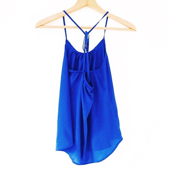 Royal blue cross-back top - Picture 3 of 3