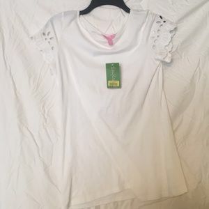 New feminine and fun white Lilly Pulitzer top