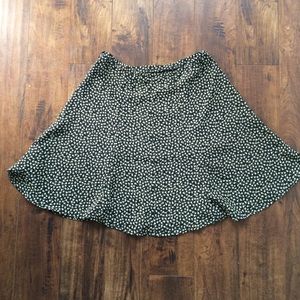 Vintage black and white floral skirt