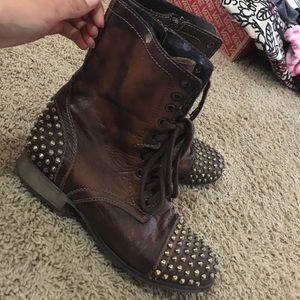 Steve Madden studded combat boots