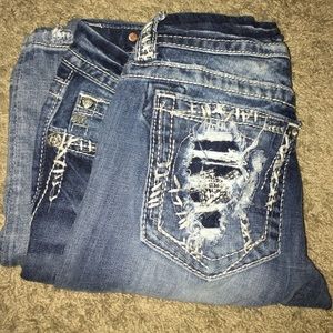 Distressed Miss Me's (Skinny jeans)