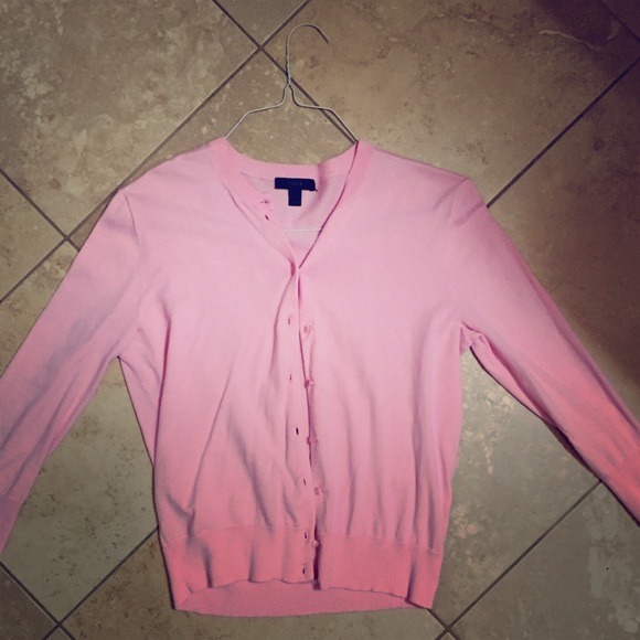 Light pink j crew cardigan