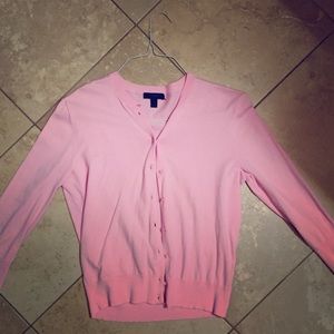 Light pink j crew cardigan