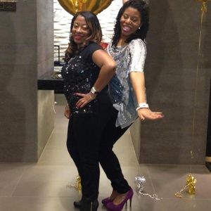 BeBe Sliver Sparkle Shirt with Cut out Details