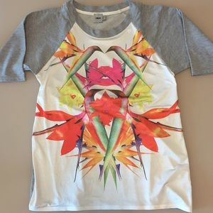 Asos Short Sleeve top! Bird/Floral Print