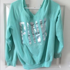 Baby blue VS pink oversized sweater