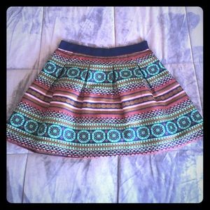 Anthropology pleated flair skirt