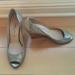 Jimmy choo baxen metallic wedge