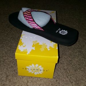 Yellow box sandals