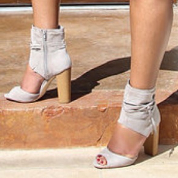 Cute gray bootie sandals