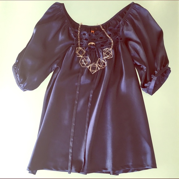 NWOT Navy Blouse by Nelli
