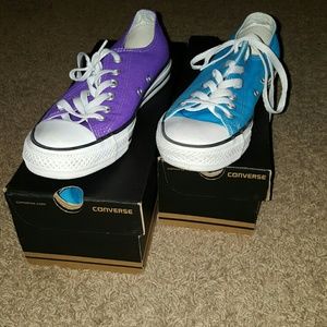 Converse (blue and purple)