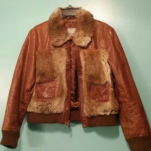 Wilsons leather, bunny leather coat