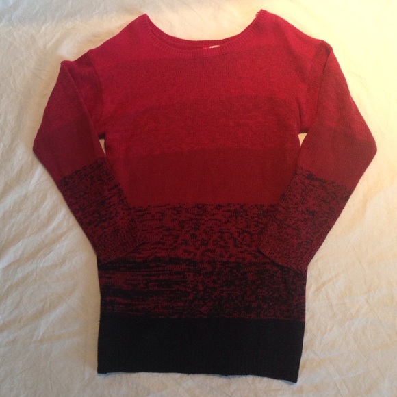 Red and black sweater