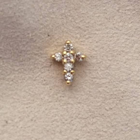 Roberto Coin diamond Cross charm necklace no chain