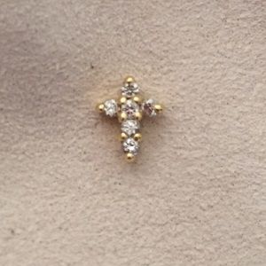 Roberto Coin diamond Cross charm necklace no chain