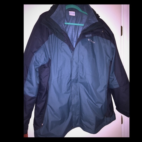Super warm Columbia three-layer waterproof coat