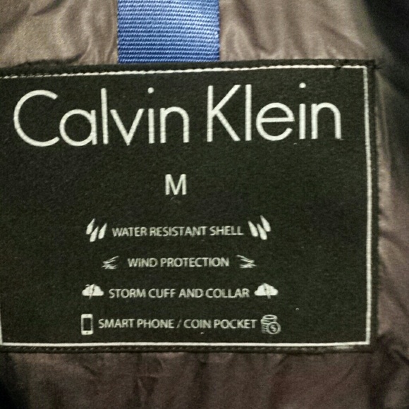 Calvin Klein Coat Puffy Coat Brown Medium - Picture 3 of 4