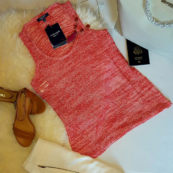 SALE🌷PS Sleeveless Tank Top Semi Sheer Shirt - Picture 3 of 4