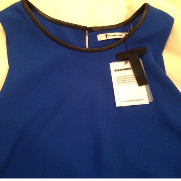 SOLD 😁ALEXANDER WANG Leather Trim Trapeze Crepe - Picture 3 of 3