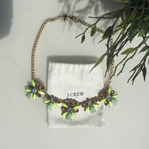 JCrew Necklace. Blue/green/Yellow flowers.