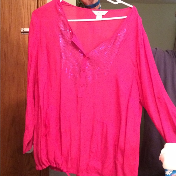 CJ Banks Tops - Pink CJ Banks blouse