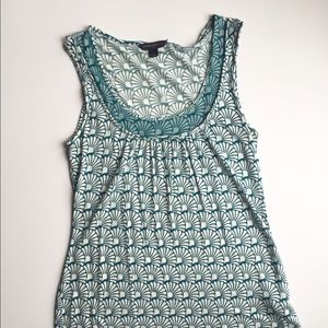 Banana Republic Teal Patterned Tank