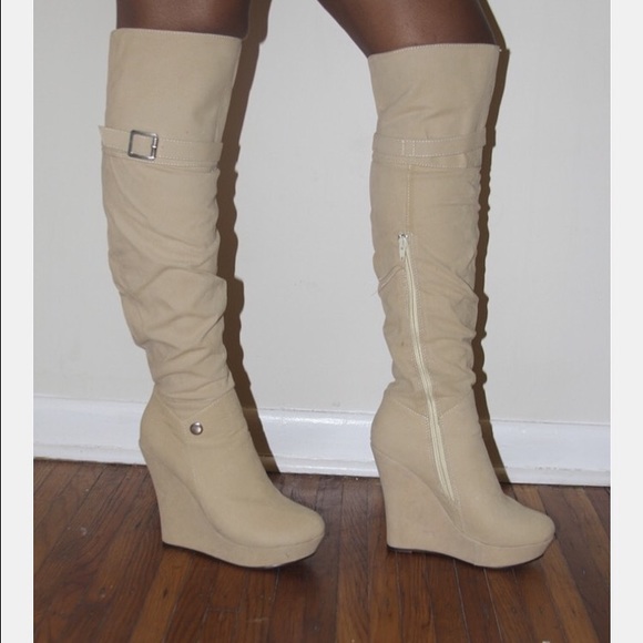 suede knee high boots