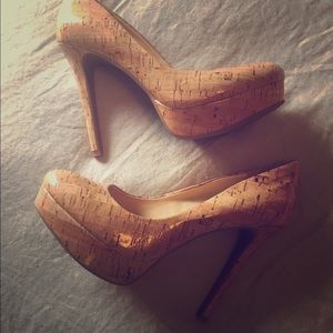 Gianni Bini Tan Cork Heels 7