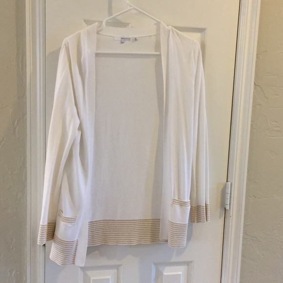360 sweater white and gold cardigan