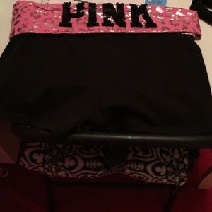 Pink black shorts