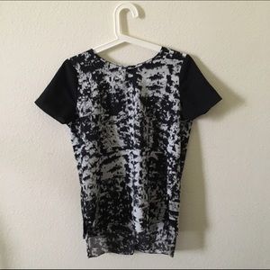 Black and white printed top