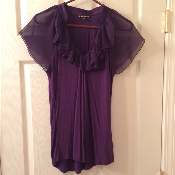 Express ruffle detail top