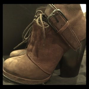 Alexander Wang Luca Leather Boots in Espresso