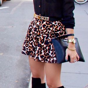 Skater Leopard Skirt