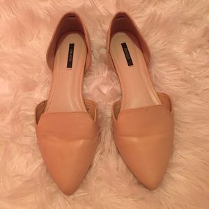 Nude D'orsay Flats