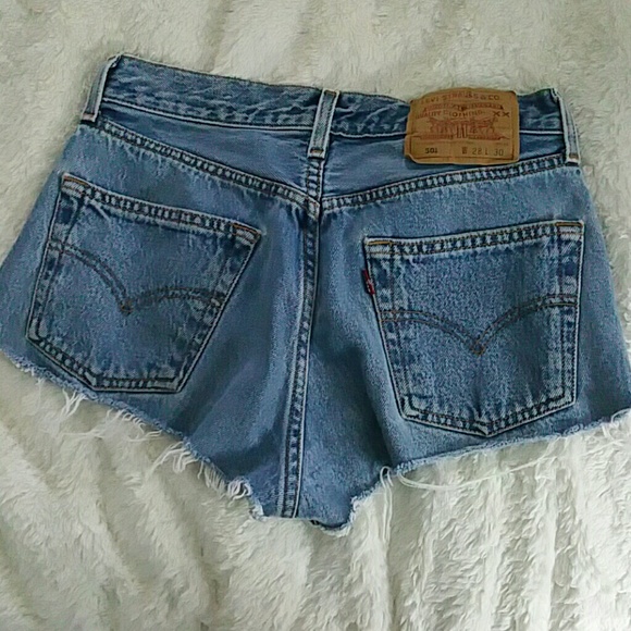 Levis 501 high waisted shorts
