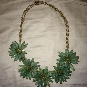 Mint Green Flowers Necklace